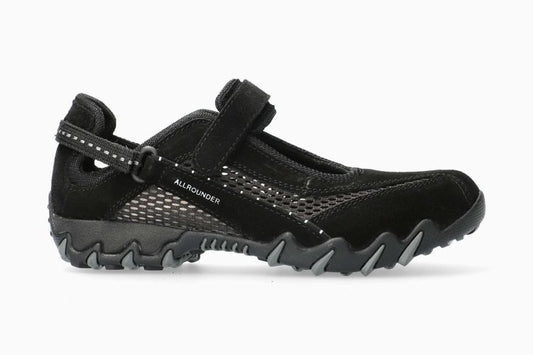 Allrounder P2005149 Niro ballerina in pelle e tessuto traforato nero