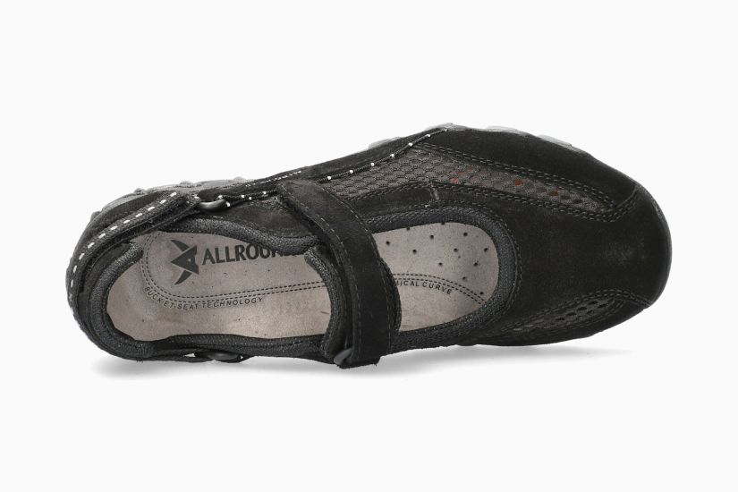 Allrounder P2005149 Niro ballerina in pelle e tessuto traforato nero