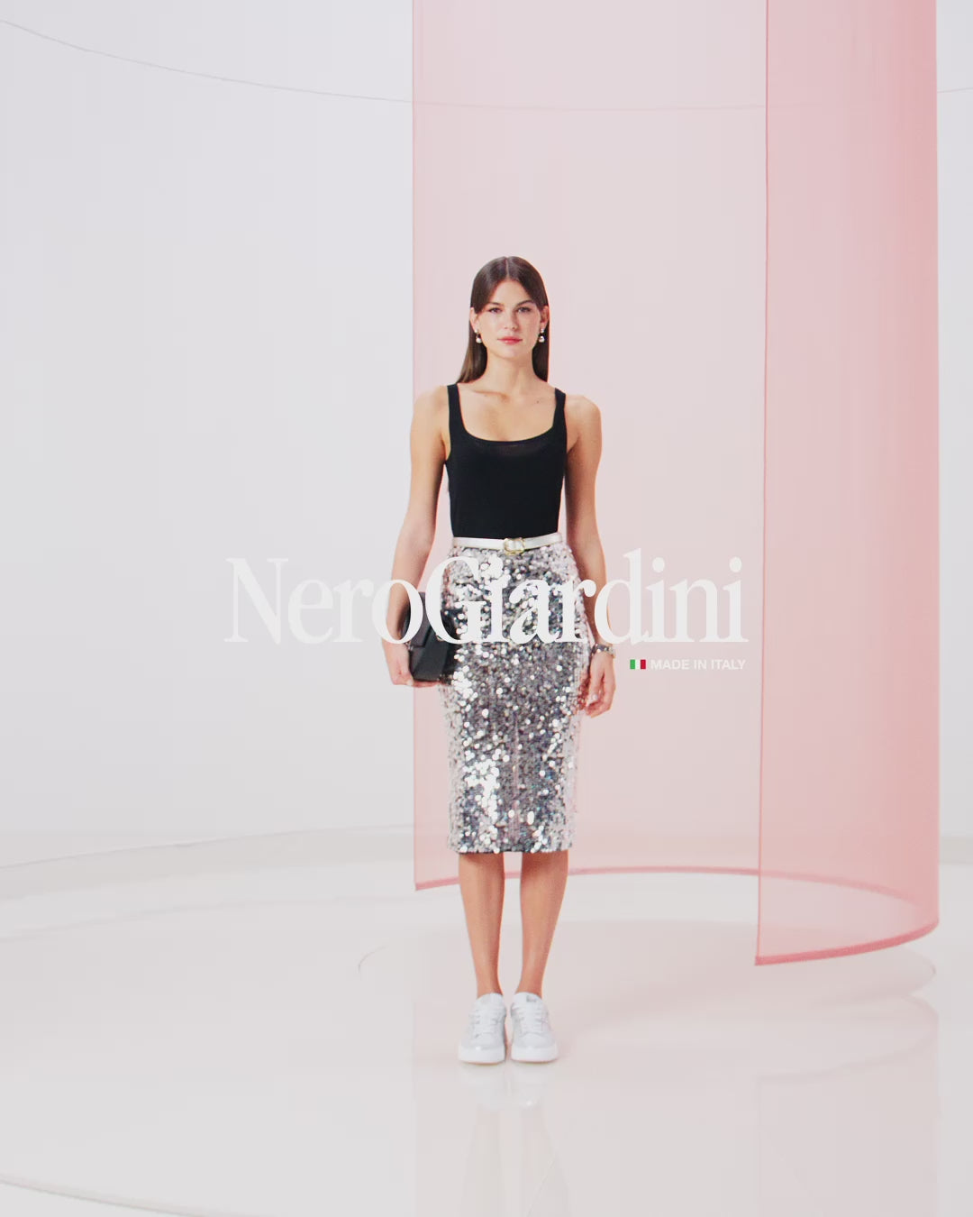 Nero Giardini E443710D Borsa a Tracolla da Donna in Pelle nero