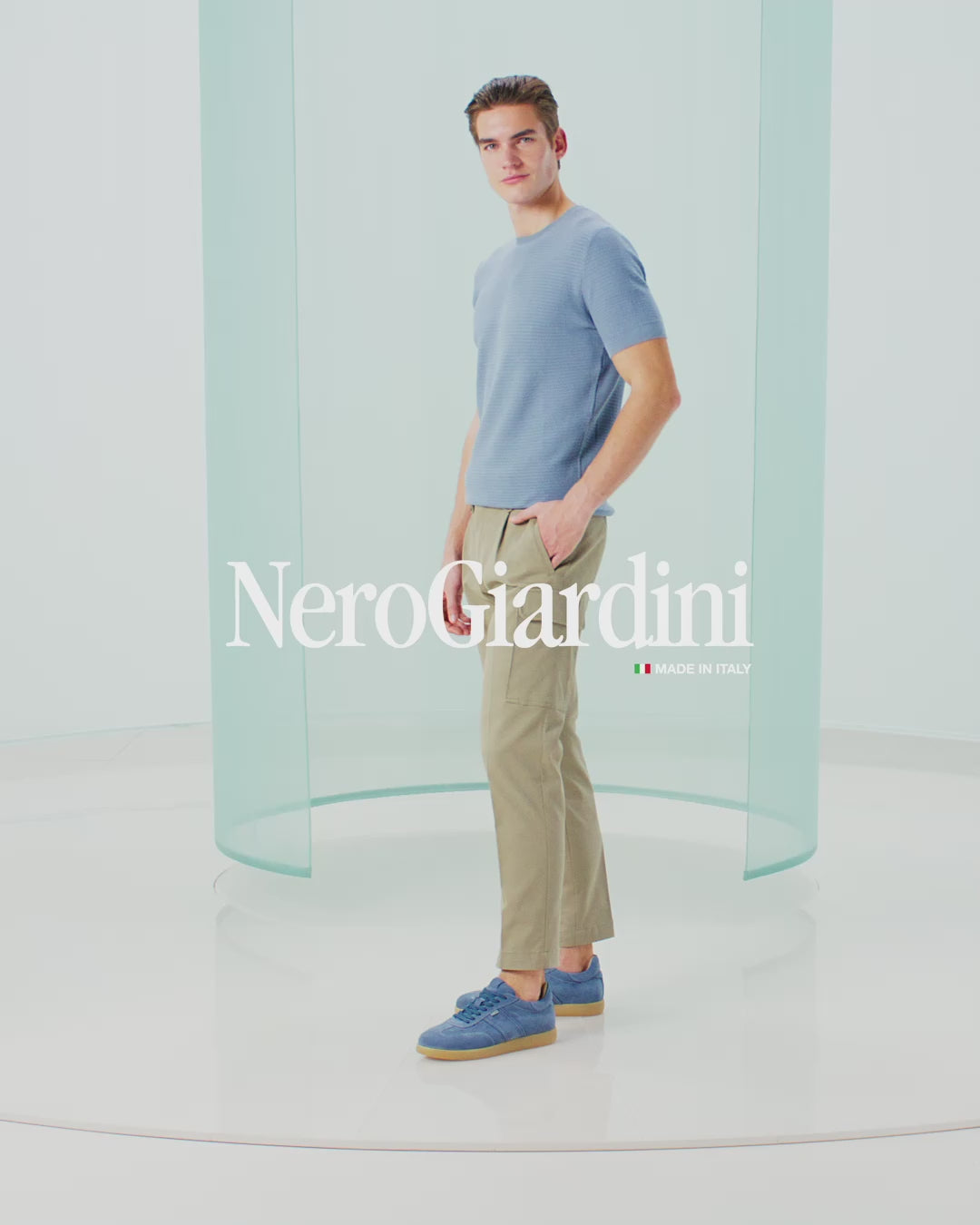Nero Giardini E500685U Sneakers Uomo in Camoscio incanto