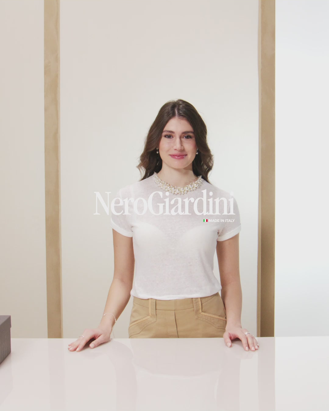 Nero Giardini E513433D Sandali Donna in Pelle e Materiale Tecnico beige/nocciola