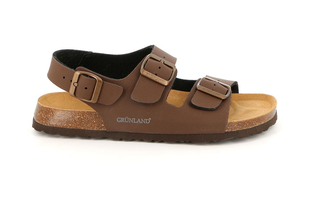 Grunland  SB3645 Bobo sandalo in sughero da uomo mogano