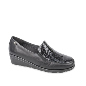 Valleverde VS10301 mocassino donna in nappa e pattina in cocco nero