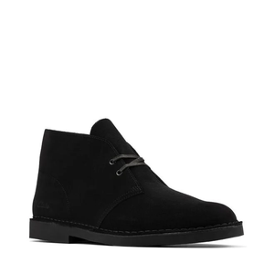 CLARKS DESERT BOOT 2 155499 PELLE SCAMOSCIATA NERA