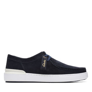 CLARKS COURTLITE WALLY PELLE SCAMOSCIATA BLU NAVY