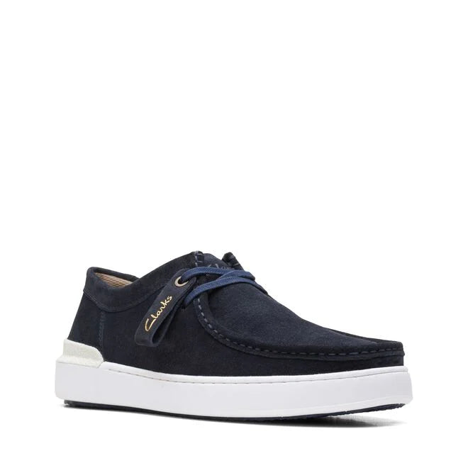 CLARKS COURTLITE WALLY PELLE SCAMOSCIATA BLU NAVY