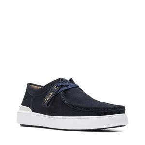 CLARKS COURTLITE WALLY PELLE SCAMOSCIATA BLU NAVY