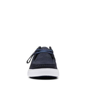 CLARKS COURTLITE WALLY PELLE SCAMOSCIATA BLU NAVY