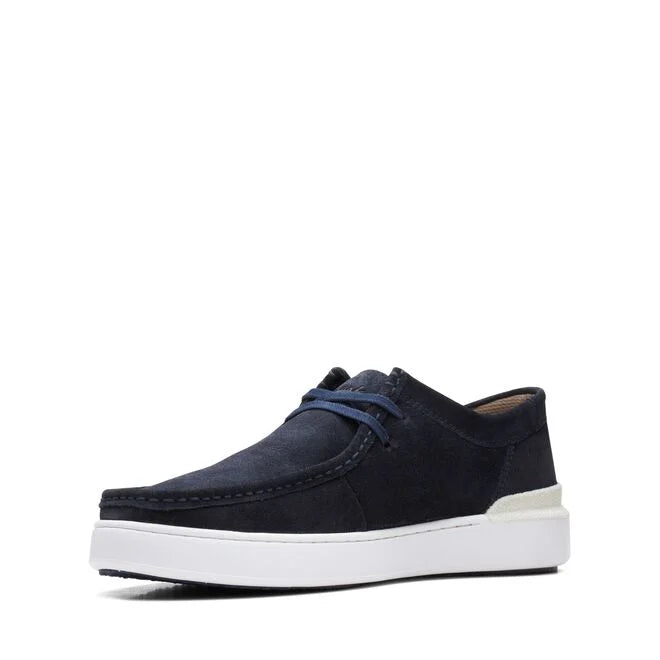 CLARKS COURTLITE WALLY PELLE SCAMOSCIATA BLU NAVY