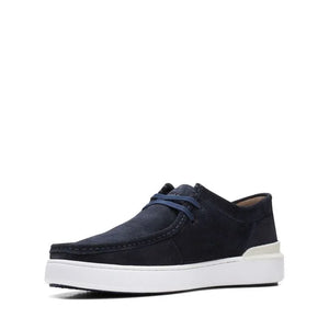 CLARKS COURTLITE WALLY PELLE SCAMOSCIATA BLU NAVY