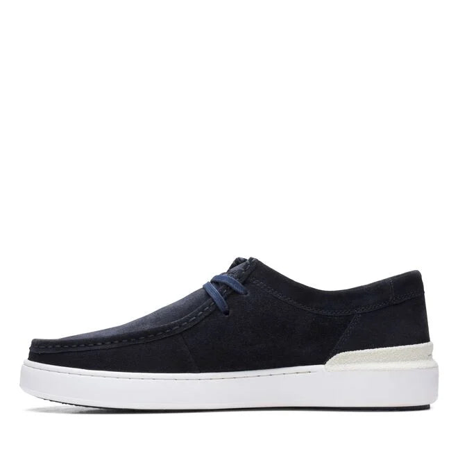 CLARKS COURTLITE WALLY PELLE SCAMOSCIATA BLU NAVY