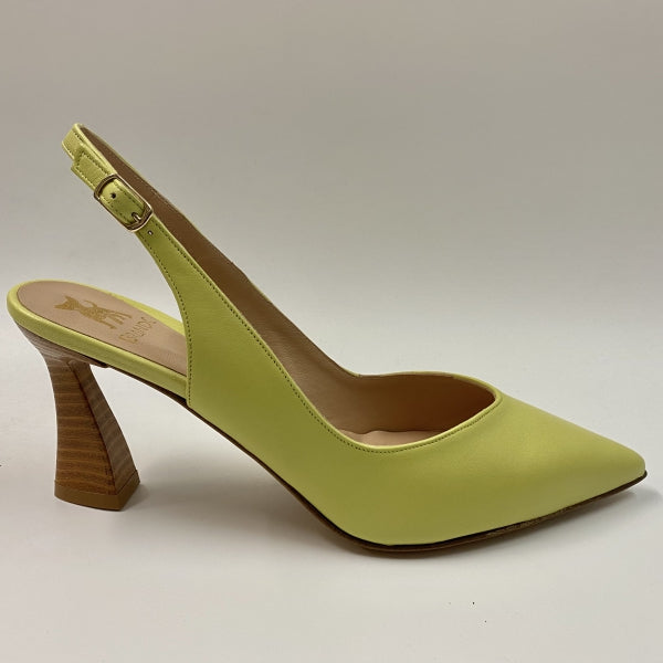 BRANDO FRIDA 94 SLING-BACK A TACCO MEDIO IN PELLE LEMON