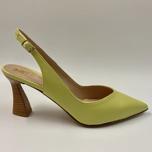 BRANDO FRIDA 94 SLING-BACK A TACCO MEDIO IN PELLE LEMON