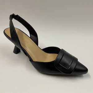 EPOCHE' XI 342 SLING-BACK A TACCO MEDIO IN NAPPA NERA