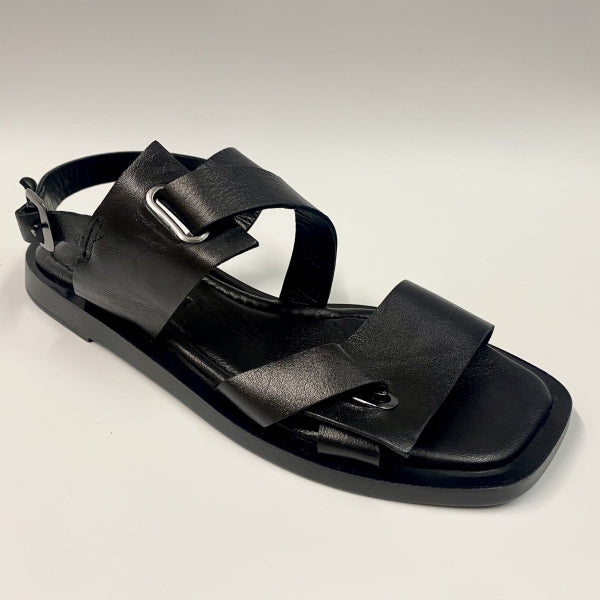 EPOCHE' XI 644 SANDALO BASSO DOPPIA FASCIA CON CINTURINO NERO