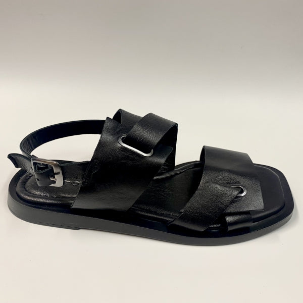 EPOCHE' XI 644 SANDALO BASSO DOPPIA FASCIA CON CINTURINO NERO