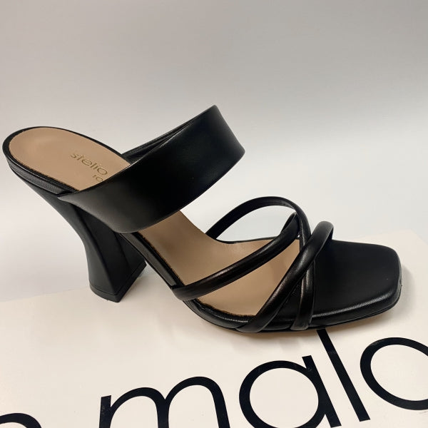 STELIO MALORI NADINE 2 SANDALO CON FASCIA IN NAPPA NERO