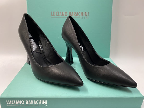 LUCIANO BARACHINI ML161 DECOLLETE TACCO 7 IN PELLE NERO