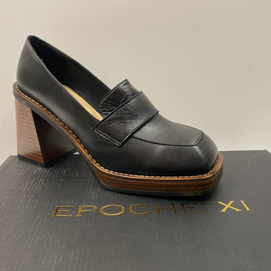 EPOCHE' XI 22163 MOCASSINO DONNA IN PELLE NERO CON TACCO 7 CM