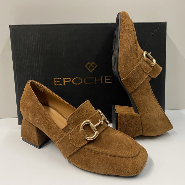 EPOCHE' XI 2231 MOCASSINO DONNA CON MORSETTO IN PELLE SCAMOSCIATA CUOIO