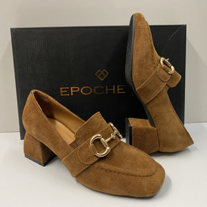 EPOCHE' XI 2231 MOCASSINO DONNA CON MORSETTO IN PELLE SCAMOSCIATA CUOIO