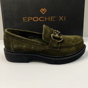 EPOCHE' XI 3706 MOCASSINO DONNA IN PELLE SCAMOSCIATA VERDE