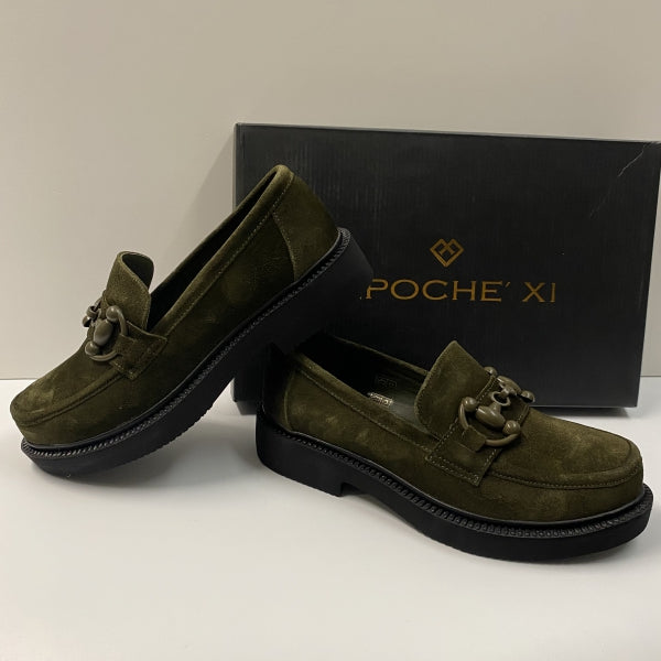 EPOCHE' XI 3706 MOCASSINO DONNA IN PELLE SCAMOSCIATA VERDE