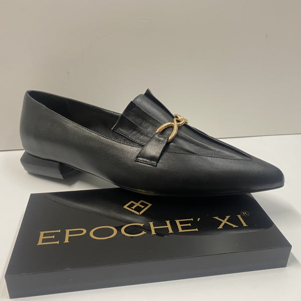 EPOCHE XI 5311 MOCASSINO A PUNTA DONNA IN PELLE NERO DM CALZATURE