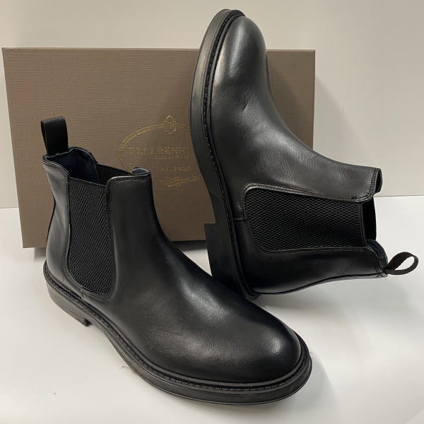 RENNELLA 2052L STIVALETTO CHELSEA UOMO IN PELLE NERO