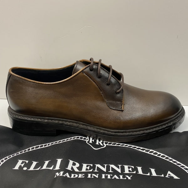 RENNELLA 1145 DERBY LISCIO UOMO IN PELLE CUOIO