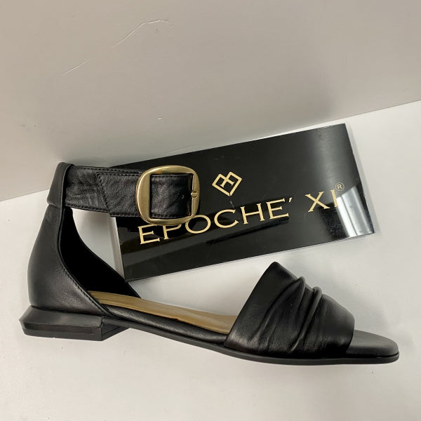 EPOCHE' XI 23003 SANDALO BASSO CON CINTURINO IN PELLE NERO