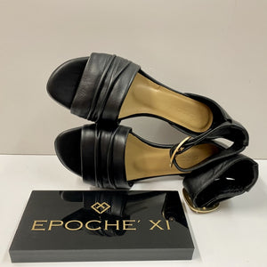 EPOCHE' XI 23003 SANDALO BASSO CON CINTURINO IN PELLE NERO
