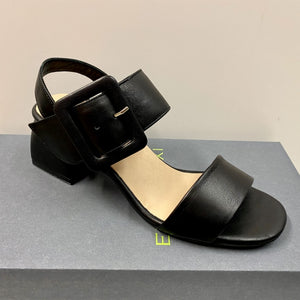 EPOCHE' XI 23308 SANDALO DOPPIA FSCIA CON FIBBIA IN PELLE NERO