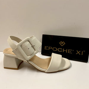 EPOCHE' XI 23308 SANDALO DOPPIA FSCIA CON FIBBIA IN PELLE CREMA