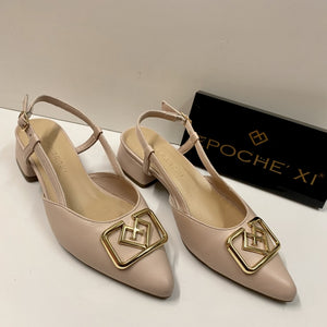EPOCHE' XI 23707 SLINGBACK DONNA CON MORSETTO IN PELLE CIPRIA