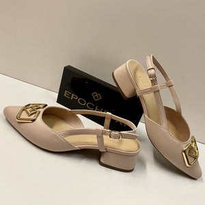 EPOCHE' XI 23707 SLINGBACK DONNA CON MORSETTO IN PELLE CIPRIA