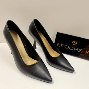 EPOCHE' XI 2303 DECOLLETE A TACCO ALTO IN PELLE NERO