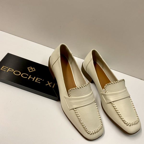 EPOCHE' XI 23551 MOCASSINO DONNA CON CUCITURE IN PELLE CREMA