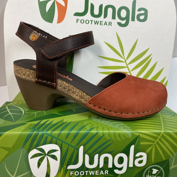 JUNGLA 7463 SLINGBACK ROSSO/MORO