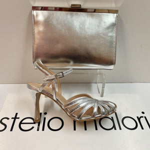 STELIO MALORI VENERE 12 SANDALO DONNA IN LAMINATO ARGENTO