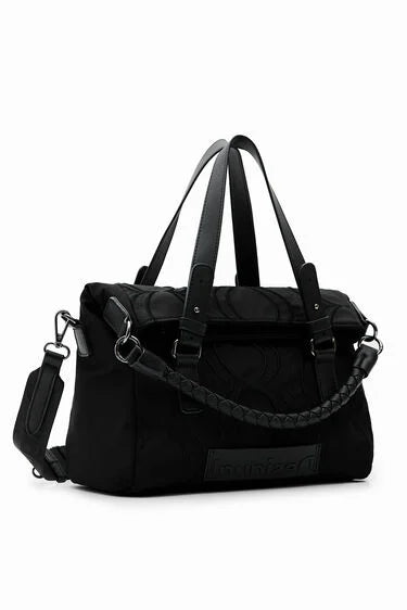 DESIGUAL A76 Borsa con cerchio in rilievo black