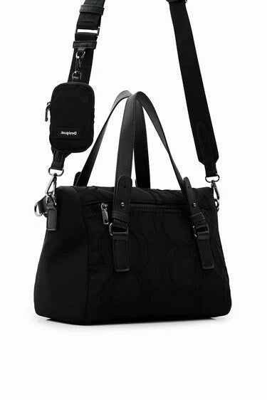 DESIGUAL A76 Borsa con cerchio in rilievo black