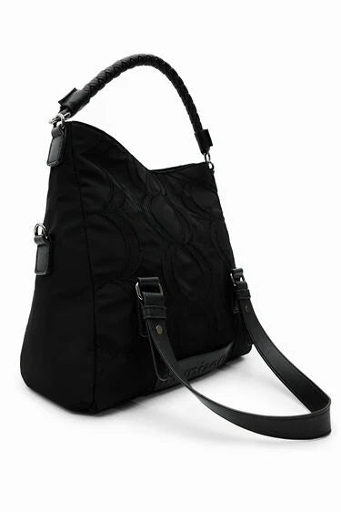 DESIGUAL A76 Borsa con cerchio in rilievo black