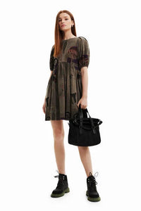 DESIGUAL A76 Borsa con cerchio in rilievo black