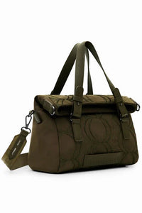 DESIGUAL A 76 Borsa con cerchio in rilievo kaki