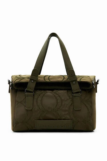 DESIGUAL A 76 Borsa con cerchio in rilievo kaki
