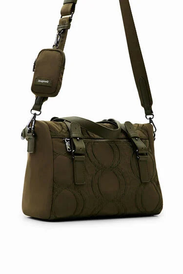 DESIGUAL A 76 Borsa con cerchio in rilievo kaki