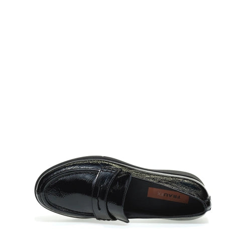 FRAU 53Z0 MOCASSINO COMFORT IN VERNICE NERA