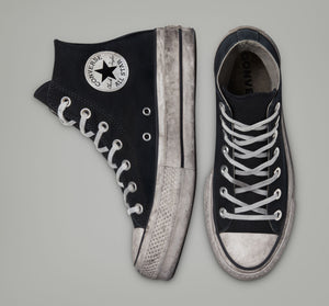 CONVERSE 564527C CHUCK TAYLOR ALL STAR PLATFORM SMOKED CANVAS HIGH TOP BLACK