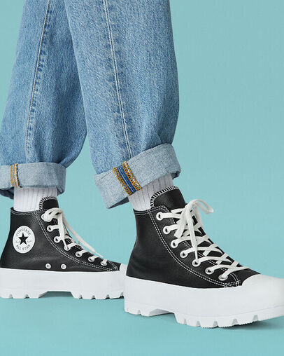 CONVERSE 567164 LUGGED LEATHER CHUCK TAYLOR ALL STAR BLACK